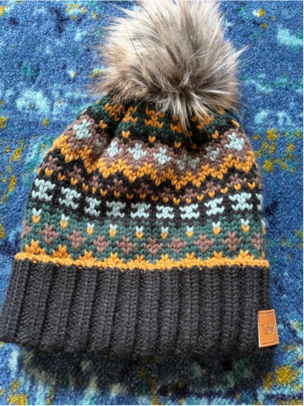 The Funky Zebras Fair Isle Pom Pom Beanie